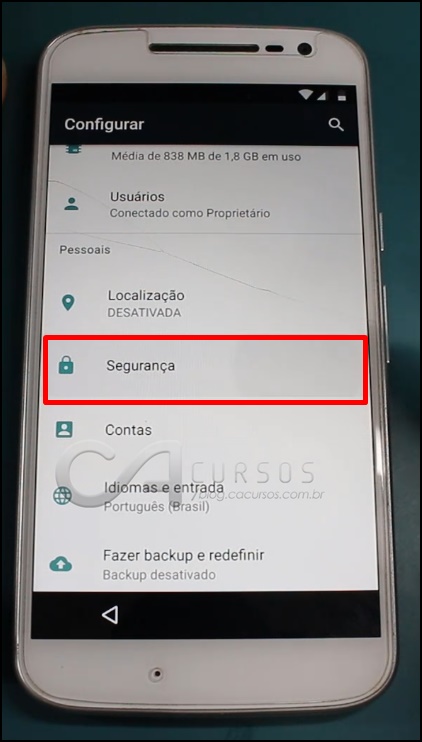 Como Remover Conta Google Motorola Moto G4 ,G4 PLus Android 7.0,7.1.1 Patch  abril ate julho de 2018 – Novo método – Blog CA Cursos