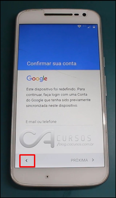 Como Remover Conta Google Motorola Moto G4 ,G4 PLus Android 7.0,7.1.1 Patch  abril ate julho de 2018 – Novo método – Blog CA Cursos